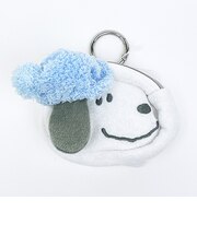スヌーピー リラックスナイト＆ベア カラビナミニポーチ (ブルー) SNOOPY