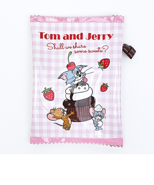 トムとジェリ― お菓子ポーチ (ピンク)