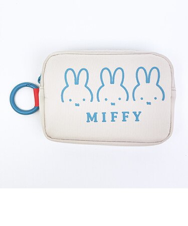 ミッフィー miffy カラビナ付ミニポーチ (ブルー)