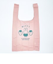 ミッフィー miffy エコバッグ (ピンク×グリーン)