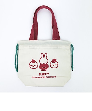 ミッフィー miffy 保冷ミニ巾着 (レッド×ホワイト)