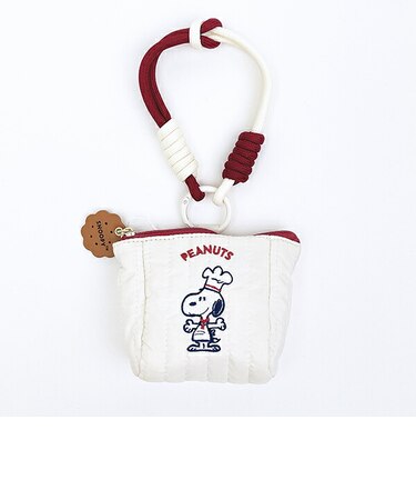 スヌーピー ストラップ付きミニポーチ (レッド) シェフシリーズ SNOOPY