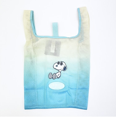 スヌーピー ジョークール メッシュエコバッグ パステル グラデーション SNOOPY