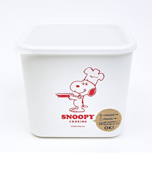 スヌーピー スクエアストッカー(M) クッキング シェフシリーズ キッチン 日本製 SNOOPY