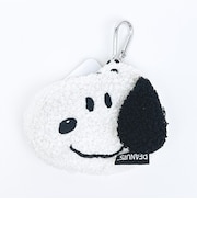 スヌーピー ミニカラビナフェイスポーチ ブラック SNOOPY