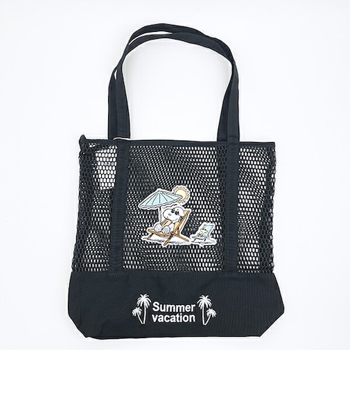 スヌーピー メッシュトートバッグ ブラック SNOOPY