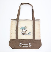 スヌーピー メッシュトートバッグ ブラウン SNOOPY