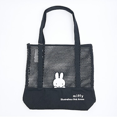 ミッフィー miffy メッシュトートバッグ ブラック