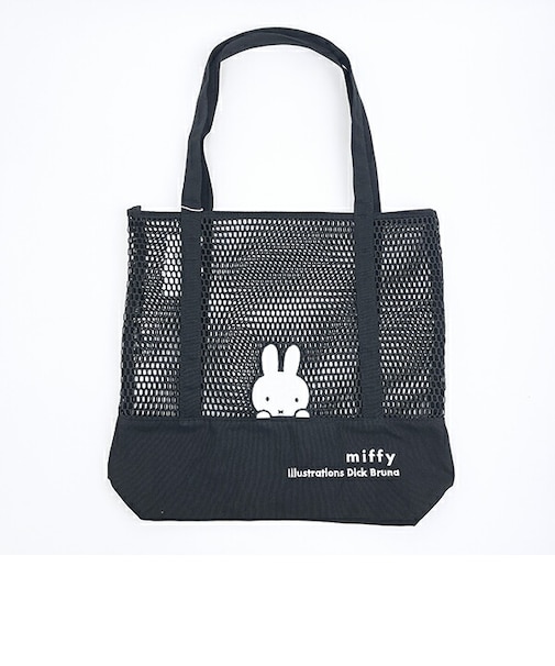 ミッフィー miffy メッシュトートバッグ ブラック