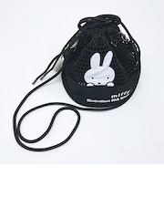 ミッフィー miffy メッシュ巾着ショルダーバッグ ブラック