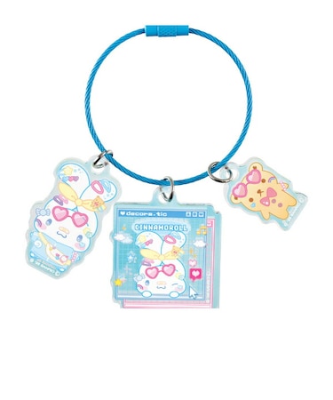 サンリオ シナモロール オーロラワイヤーキーリング でこらちっく シナモン Sanrio
