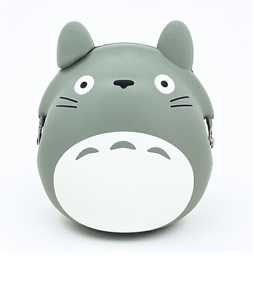 スタジオジブリ となりのトトロ POCHI シリコンがまぐちポーチ グレー