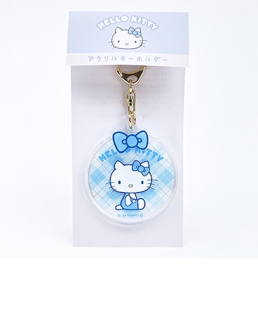 サンリオ ハローキティ アクリルキーホルダー (すわり) みずいろ 日本製 Sanrio