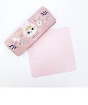 モフサンド うさにゃん メガネケース ピンク ボタニカル mofusand