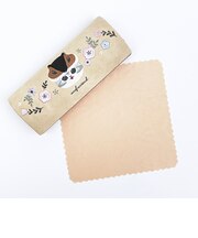 モフサンド りすにゃん メガネケース ベージュ ボタニカル mofusand