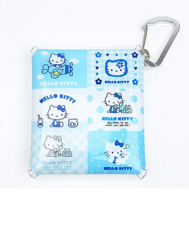 サンリオ ハローキティ クリアマルチポーチ(SS) (総柄) みずいろ Sanrio