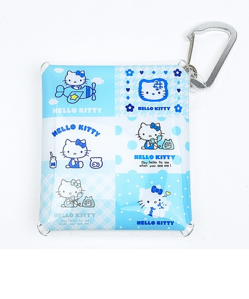 サンリオ ハローキティ クリアマルチポーチ(SS) (総柄) みずいろ Sanrio