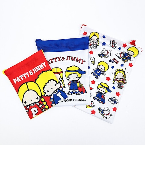 サンリオ パティ＆ジミー 3P巾着セット アクティブ シリーズ Sanrio