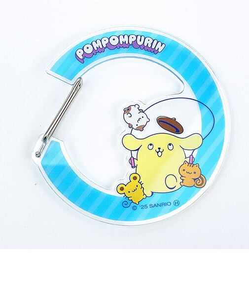 サンリオ ポムポムプリン アクリルカラビナ ブルー ユニーク 日本製 Sanrio