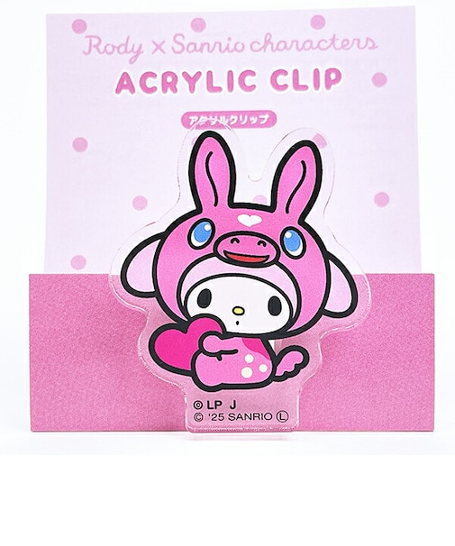 サンリオ マイメロディ × ロディ アクリルクリップ 日本製 文具 Sanrio