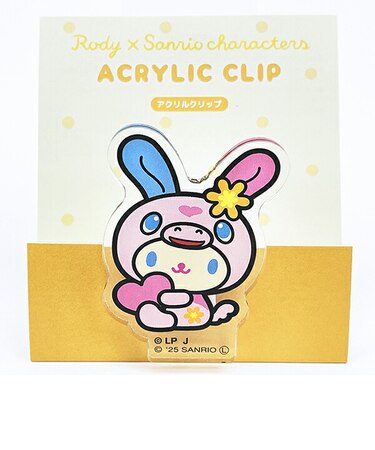 サンリオ ウサハナ × ロディ アクリルクリップ 日本製 文具 Sanrio