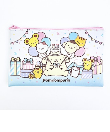 サンリオ ポムポムプリン フラットポーチ パーティー 日本製 Sanrio