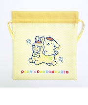 サンリオ ポムポムプリン × ロディ 巾着(M) (イエロー) 日本製 Sanrio
