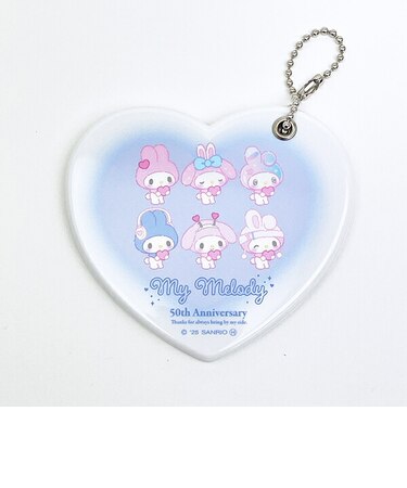 サンリオ マイメロディ 50th ハート型スライドミラー 整列 ガーリーポップハート Sanrio
