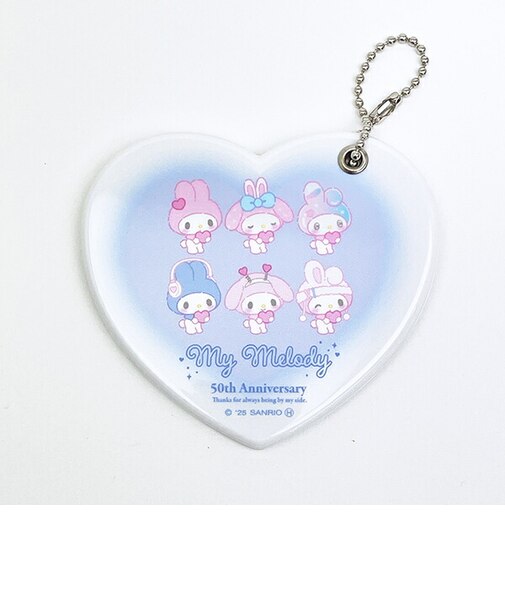 サンリオ マイメロディ 50th ハート型スライドミラー 整列 ガーリーポップハート Sanrio