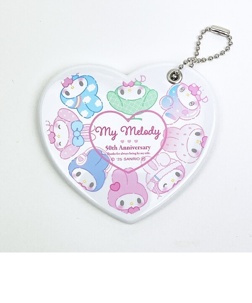 サンリオ マイメロディ 50th ハート型スライドミラー 集合 ガーリーポップハート Sanrio