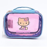 サンリオ 日焼けキティ クリアポーチ ピンク×スカイブルー Sanrio
