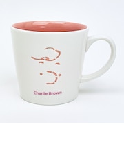 スヌーピー チャーリーブラウン 透かしマグカップ インサイドカラー ピンク コップ SNOOPY