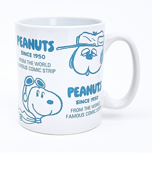 スヌーピー マグカップ プロフィール ブルー コップ 日本製 SNOOPY