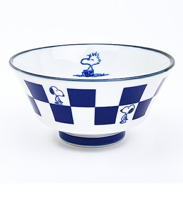 スヌーピー 飯椀 美濃焼 市松 小 JAPANESE STYLE 食器 茶碗 日本製 SNOOPY