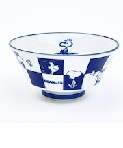 スヌーピー 飯椀 美濃焼 市松 大 JAPANESE STYLE 食器 茶碗 日本製 SNOOPY