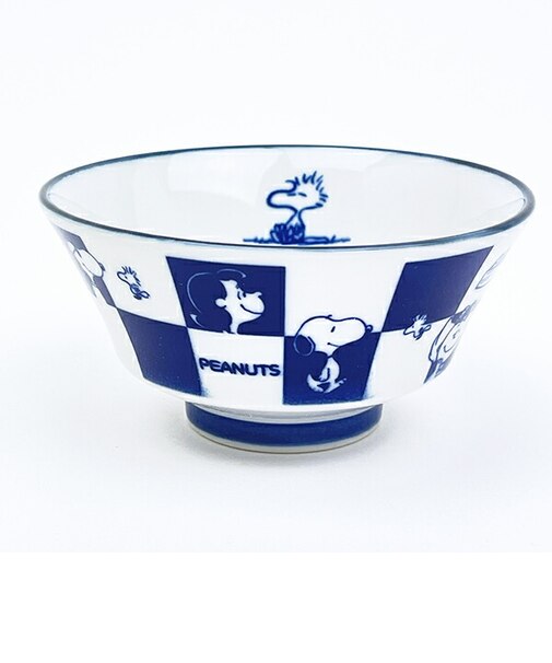 スヌーピー 飯椀 美濃焼 市松 大 JAPANESE STYLE 食器 茶碗 日本製 SNOOPY