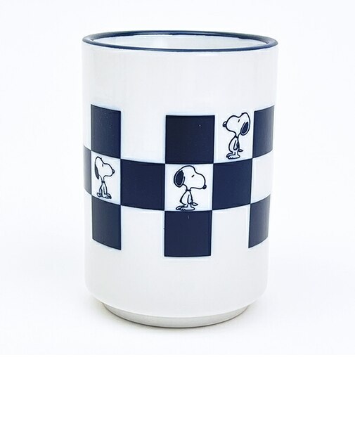 スヌーピー 湯のみ 美濃焼 市松 小 JAPANESE STYLE コップ 日本製 SNOOPY