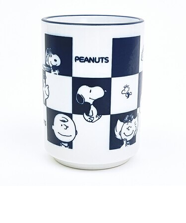 スヌーピー 湯のみ 美濃焼 市松 大 JAPANESE STYLE コップ 日本製 SNOOPY