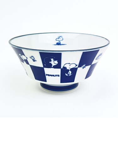 スヌーピー どんぶり美濃焼 市松 大 JAPANESE STYLE 食器 日本製 SNOOPY