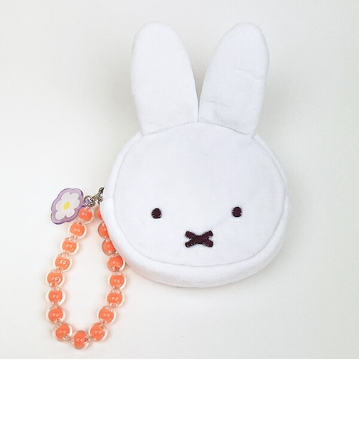ミッフィー miffy おかお フェイスポーチ (ピンク) ビジューシリーズ
