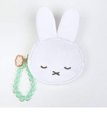 ミッフィー miffy おやすみ フェイスポーチ (イエロー) ビジューシリーズ