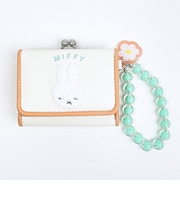 ミッフィー miffy おやすみ 三つ折り財布 (イエロー) ビジューシリーズ