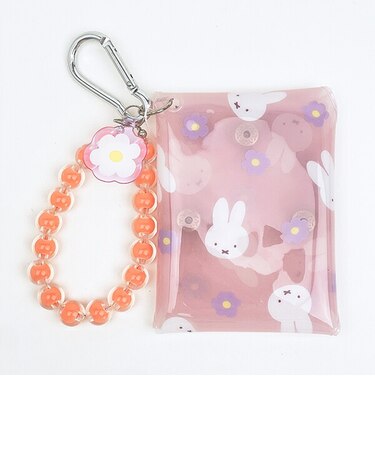 ミッフィー miffy おかお クリアマルチポーチ (ピンク) ビジューシリーズ