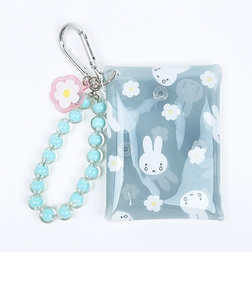ミッフィー miffy なきがお クリアマルチポーチ (ブルー) ビジューシリーズ