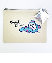 ナルミヤキャラクターズ エンジェルブルー (Angel Blue) ナカムラくん フラットポーチ(すやすや/ナチュラル)