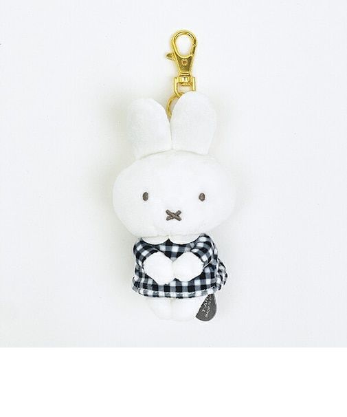 ミッフィー miffy ちょっこりさんキーチャームマスコット (ブラック) ギンガムマスコットシリーズ
