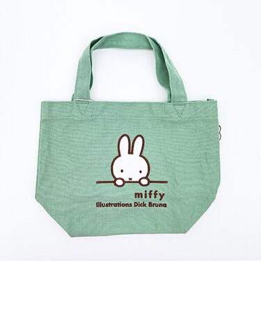 ミッフィー miffy ミニトートバッグ ミント ミッフィーフェイス ランチ