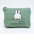 ミッフィー miffy 刺繍帆布ポーチ(M) ミント ミッフィーフェイス