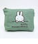 ミッフィー miffy 刺繍帆布ポーチ(M) ミント ミッフィーフェイス