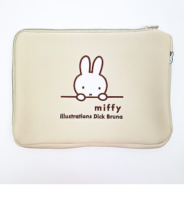 ミッフィー miffy フラットポーチ ナチュラル ミッフィーフェイス トラベル